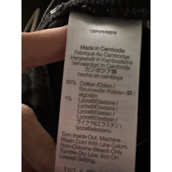 Madewell Curvy 90s Straight Jean Women's Size 33 Petite Black Faded Wash Y2K - Picture 12 of 13